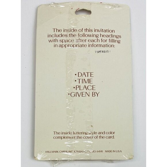 2x VTG 1970s 8pk (16 Total) HALLMARK Buffet Party INVITATIONS Fruit Basket NIP - Picture 4 of 6